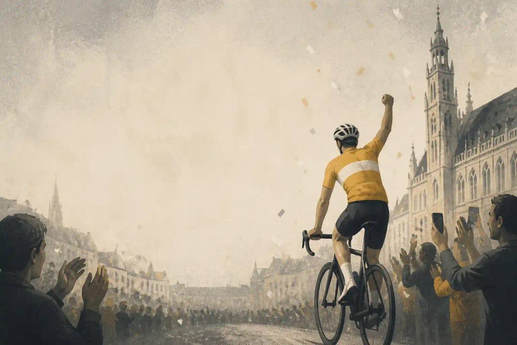 Remco Evenepoel honored in Aalst after Tour de